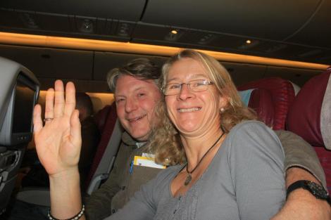 The german couple I've met on the flight. #sweet
